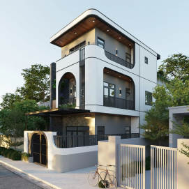 Thiết kế biệt thự phố 3 tầng 