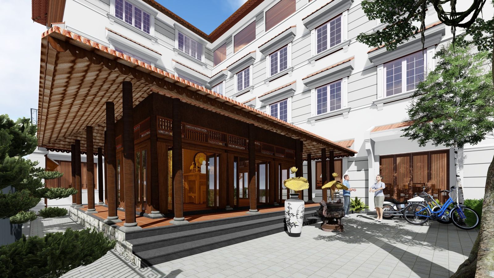 Biệt thự phố phong cách cổ điển 