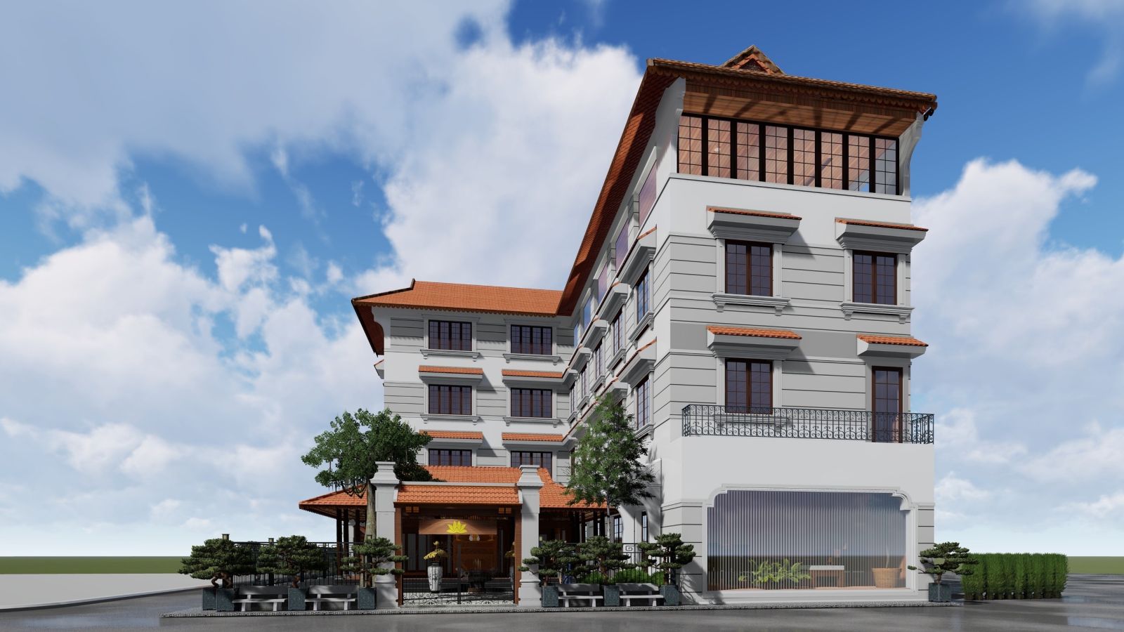 Biệt thự phố phong cách cổ điển 